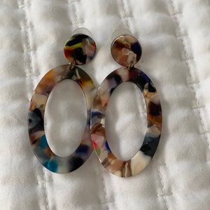 Colorful hoop earrings